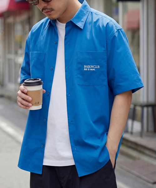 MILITARY（ミリタリー）の「【SETUP7】Regular Collar Embroidery Half Sleeve Shirt KKP/ レギュラーカラー刺繍シャツ（シャツ/ブラウス・メンズ・ブラック/ホワイト/ブルー・L/M）」の22枚目の写真