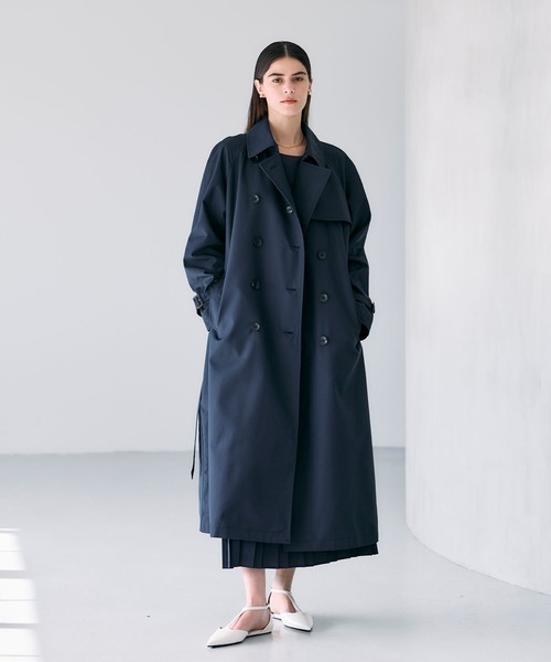 N.O.R.C（ノーク）の「ロングトレンチコート（その他アウター・レディース・ベージュ/ネイビー・S/M/L）」の2枚目の写真