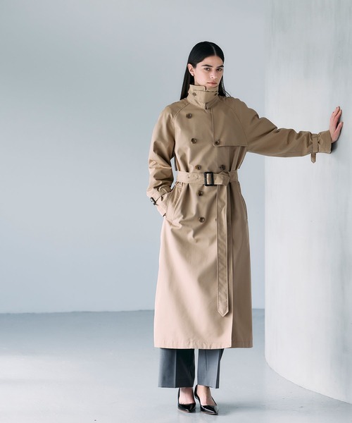 N.O.R.C（ノーク）の「ロングトレンチコート（その他アウター・レディース・ベージュ/ネイビー・S/M/L）」の4枚目の写真