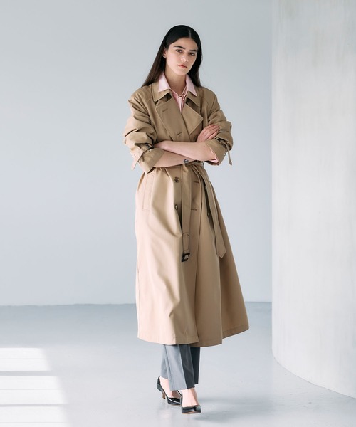 N.O.R.C（ノーク）の「ロングトレンチコート（その他アウター・レディース・ベージュ/ネイビー・S/M/L）」の7枚目の写真