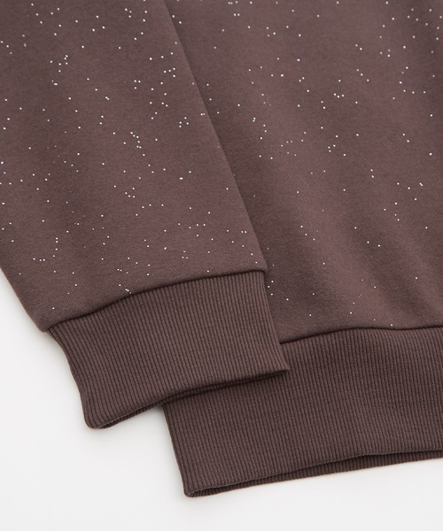 improves（インプローブス）の「【Unisex】ラメ裏起毛 スウェットパーカー（パーカー・メンズ・ブラック/ネイビー/ブラウン・MEDIUM/LARGE）」の6枚目の写真