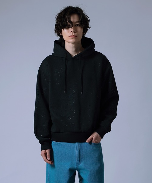 improves（インプローブス）の「【Unisex】ラメ裏起毛 スウェットパーカー（パーカー・メンズ・ブラック/ネイビー/ブラウン・MEDIUM/LARGE）」の11枚目の写真