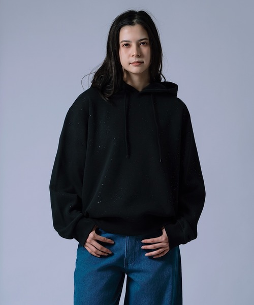 improves（インプローブス）の「【Unisex】ラメ裏起毛 スウェットパーカー（パーカー・メンズ・ブラック/ネイビー/ブラウン・MEDIUM/LARGE）」の14枚目の写真