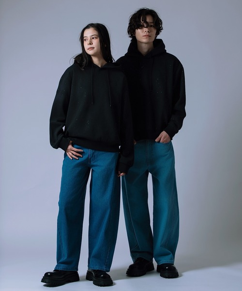 improves（インプローブス）の「【Unisex】ラメ裏起毛 スウェットパーカー（パーカー・メンズ・ブラック/ネイビー/ブラウン・MEDIUM/LARGE）」の17枚目の写真