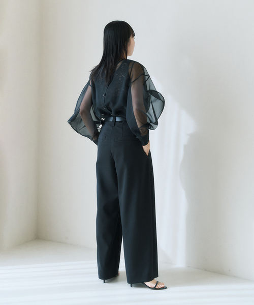 HARDY NOIR（アルディーノアール）の「オーガンジーXレースブラウス（シャツ/ブラウス・レディース・ブラック・FREE）」の7枚目の写真