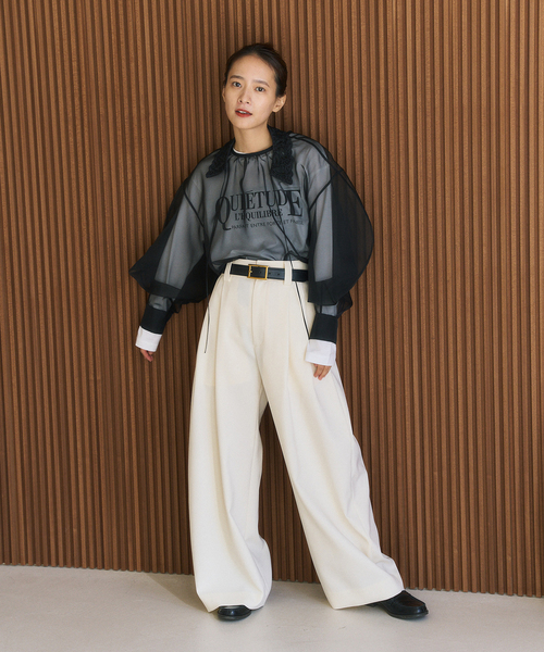 HARDY NOIR（アルディーノアール）の「オーガンジーXレースブラウス（シャツ/ブラウス・レディース・ブラック・FREE）」の8枚目の写真