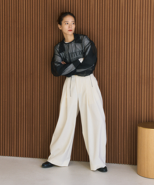 HARDY NOIR（アルディーノアール）の「オーガンジーXレースブラウス（シャツ/ブラウス・レディース・ブラック・FREE）」の9枚目の写真