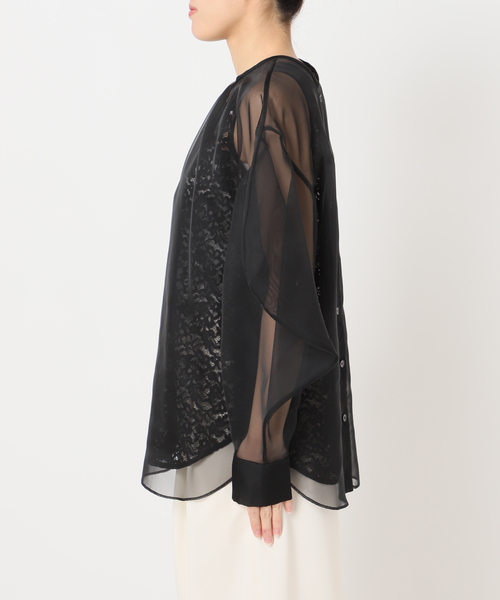 HARDY NOIR（アルディーノアール）の「オーガンジーXレースブラウス（シャツ/ブラウス・レディース・ブラック・FREE）」の11枚目の写真
