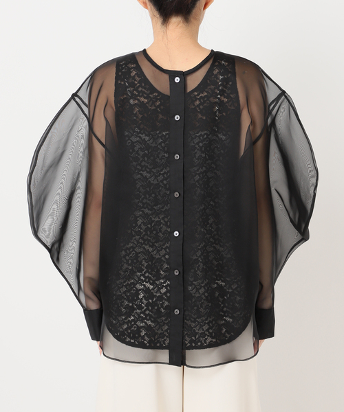 HARDY NOIR（アルディーノアール）の「オーガンジーXレースブラウス（シャツ/ブラウス・レディース・ブラック・FREE）」の12枚目の写真