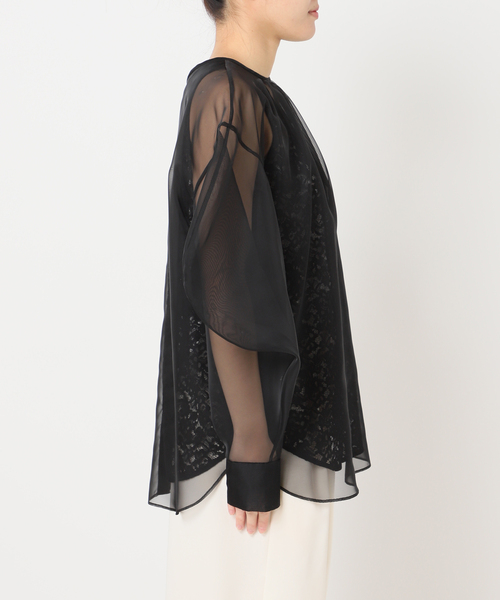 HARDY NOIR（アルディーノアール）の「オーガンジーXレースブラウス（シャツ/ブラウス・レディース・ブラック・FREE）」の13枚目の写真