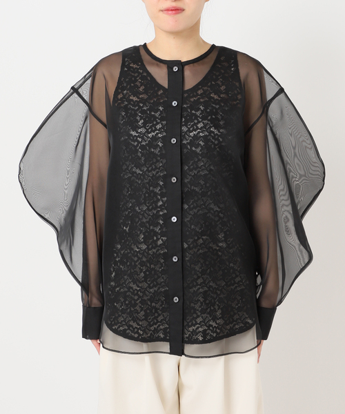 HARDY NOIR（アルディーノアール）の「オーガンジーXレースブラウス（シャツ/ブラウス・レディース・ブラック・FREE）」の18枚目の写真