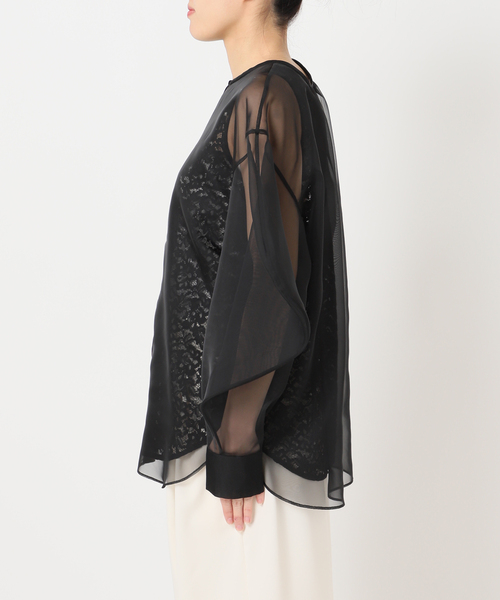 HARDY NOIR（アルディーノアール）の「オーガンジーXレースブラウス（シャツ/ブラウス・レディース・ブラック・FREE）」の19枚目の写真