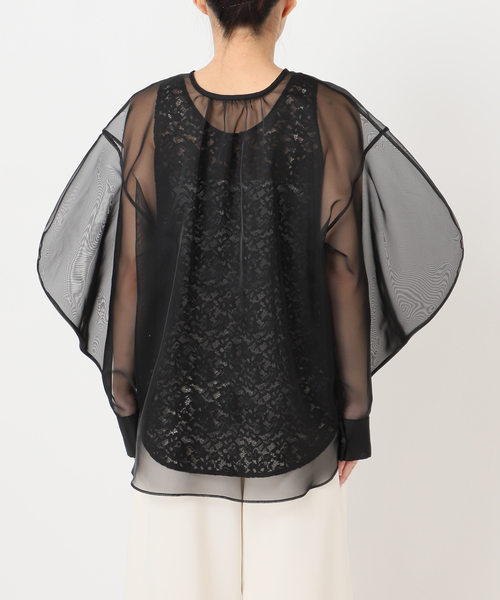 HARDY NOIR（アルディーノアール）の「オーガンジーXレースブラウス（シャツ/ブラウス・レディース・ブラック・FREE）」の20枚目の写真