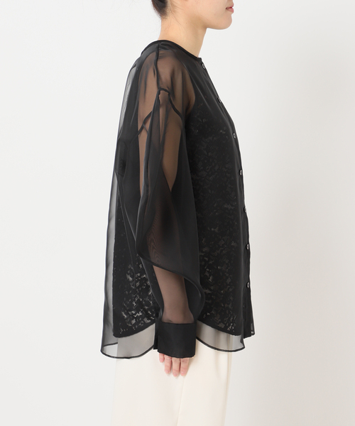 HARDY NOIR（アルディーノアール）の「オーガンジーXレースブラウス（シャツ/ブラウス・レディース・ブラック・FREE）」の21枚目の写真