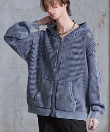 【SERACE】Vintage design loose mesh zip parker / ヴィンテージデザインルーズメッシュジップパーカー