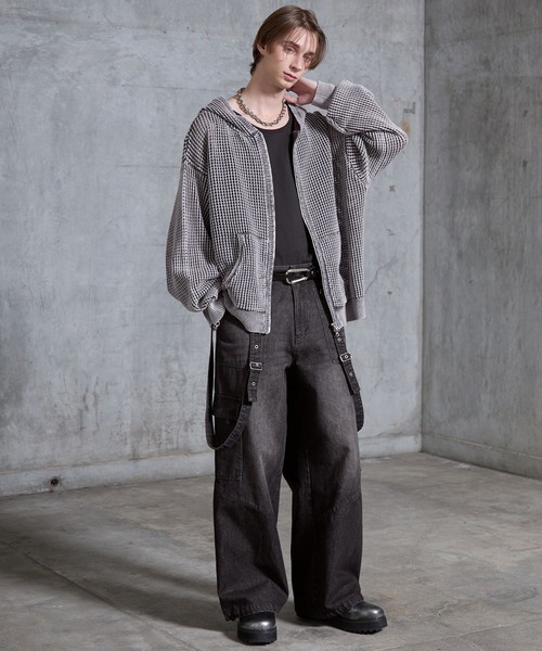 SERACE】Vintage design loose mesh zip parker / ヴィンテージ