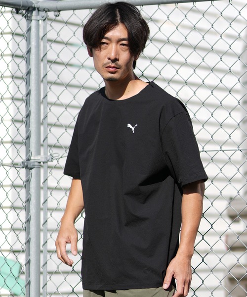 PUMA(プーマ)の「PUMA/プーマ 半袖 トレーナー スウェット ロゴ ワンポイント 693745(スウェット・メンズ・ブラック/オリーブ・XL/L/M)」の3枚目の写真