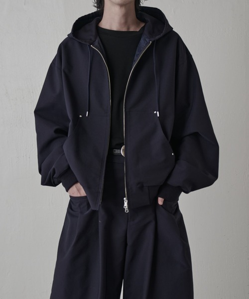 Lui's（ルイス）の「アクティブフードブルゾン（ブルゾン・メンズ・ブラック/ネイビー・S/M）」の12枚目の写真