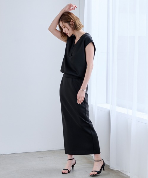 UR'S(ユアーズ)の「ポンチ美シルエットタイトスカート(スカート・レディース・ホワイト/ブラック/ベージュ・L/M/S)」の3枚目の写真