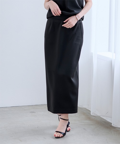 UR'S(ユアーズ)の「ポンチ美シルエットタイトスカート(スカート・レディース・ホワイト/ブラック/ベージュ・L/M/S)」の8枚目の写真