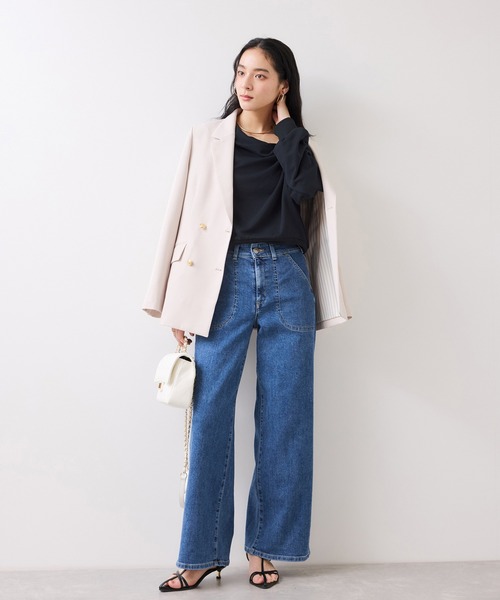 VIS(ビス)の「【美得】ドレープスウェットプルオーバー(スウェット・レディース・チャコールグレー/ライトグレー/ベージュ/ネイビー/ピンク・FREE)」の19枚目の写真