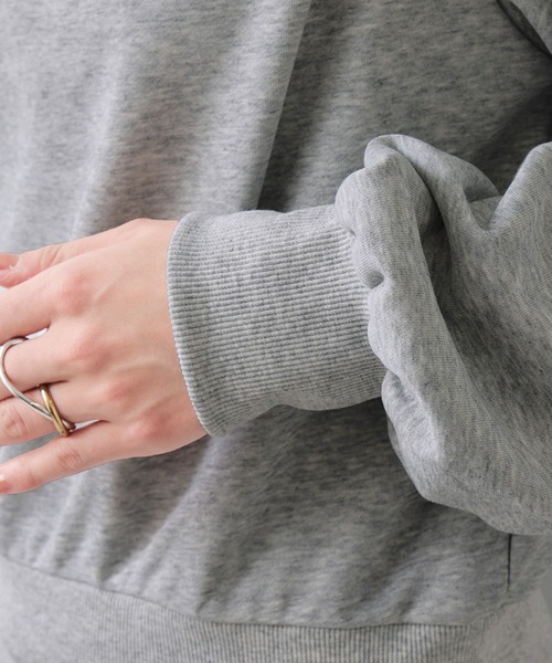 VIS(ビス)の「【美得】ドレープスウェットプルオーバー(スウェット・レディース・チャコールグレー/ライトグレー/ベージュ/ネイビー/ピンク・FREE)」の12枚目の写真