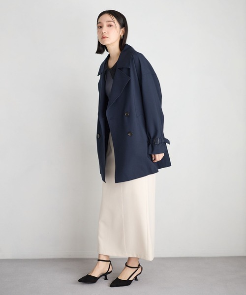 Andemiu(アンデミュウ)の「キリカエIラインスカート639045(スカート・レディース・ネイビー/ライトグリーン/アイボリー・SMALL/MEDIUM)」の14枚目の写真