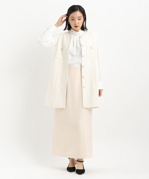 Andemiu(アンデミュウ)の「キリカエIラインスカート639045(スカート・レディース・ネイビー/ライトグリーン/アイボリー・SMALL/MEDIUM)」の15枚目の写真