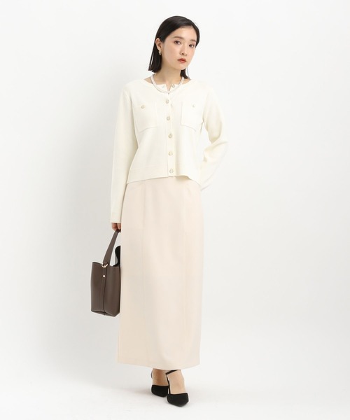 Andemiu(アンデミュウ)の「キリカエIラインスカート639045(スカート・レディース・ネイビー/ライトグリーン/アイボリー・SMALL/MEDIUM)」の16枚目の写真