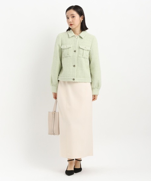 Andemiu(アンデミュウ)の「キリカエIラインスカート639045(スカート・レディース・ネイビー/ライトグリーン/アイボリー・SMALL/MEDIUM)」の19枚目の写真