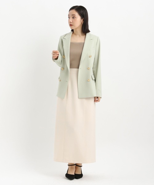 Andemiu(アンデミュウ)の「キリカエIラインスカート639045(スカート・レディース・ネイビー/ライトグリーン/アイボリー・SMALL/MEDIUM)」の20枚目の写真