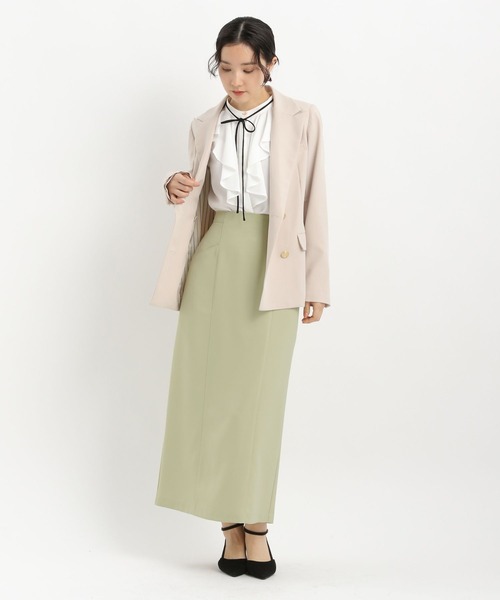 Andemiu(アンデミュウ)の「キリカエIラインスカート639045(スカート・レディース・ネイビー/ライトグリーン/アイボリー・SMALL/MEDIUM)」の21枚目の写真