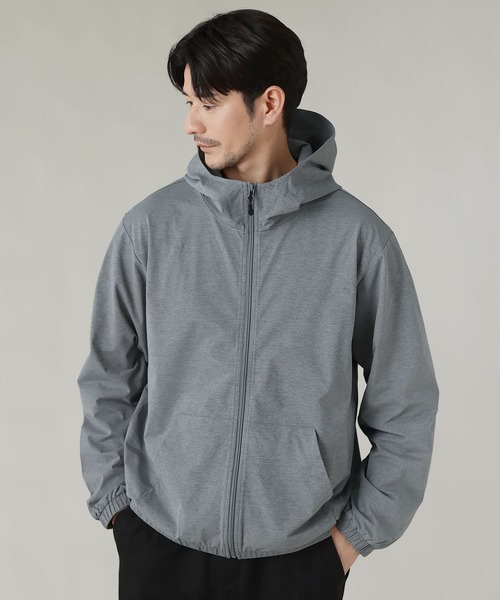 LIL VENDARS（リルヴェンダース）の「Buyer's Select/【セットアップ対応】【吸水速乾/UVケア】ドライアクティブハイネックジップパーカー（パーカー・メンズ・グレー/ブラック/チャコール・M/L/LL）」の2枚目の写真