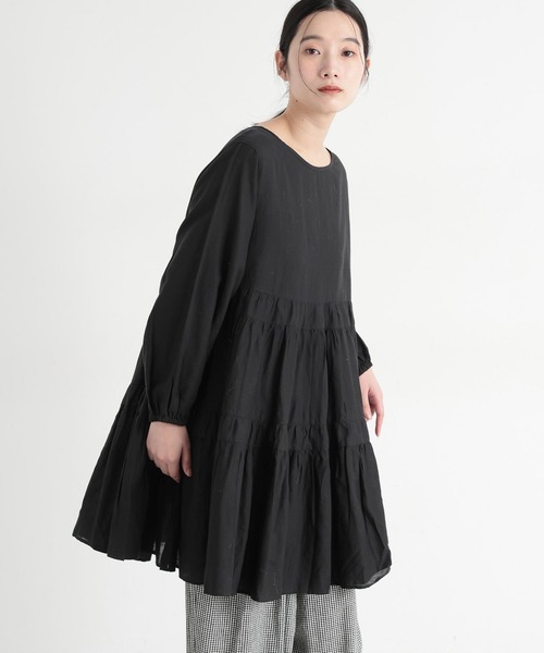 studio CLIP（スタディオクリップ）の「《natural by clip》ダブルフロントCティアードチュニックブラウス（シャツ/ブラウス・レディース・オフホワイト/ブラック/ライトピンク・FREE）」の17枚目の写真