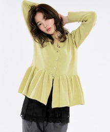 Ezick（エジック）の「Peplum frill cardigan ペプラムフリルカーディガン（カーディガン/ボレロ）」