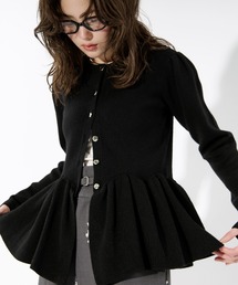 Ezick（エジック）の「Peplum frill cardigan ペプラムフリルカーディガン（カーディガン/ボレロ）」