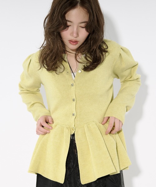 Peplum frill cardigan ペプラムフリルカーディガン（カーディガン