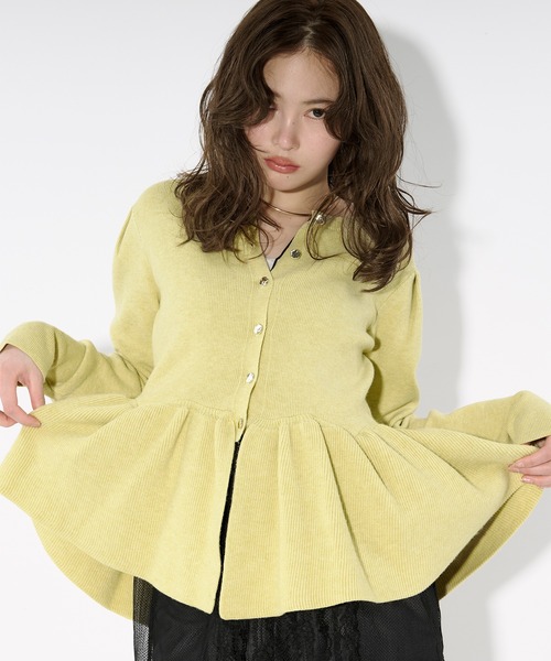 Peplum frill cardigan ペプラムフリルカーディガン（カーディガン