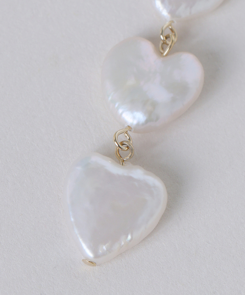 Noble（ノーブル）の「MIHOKO SAKAI/ミホコサカイ ハートパールピアス（ピアス（両耳用）・レディース・ホワイト・FREE）」の5枚目の写真