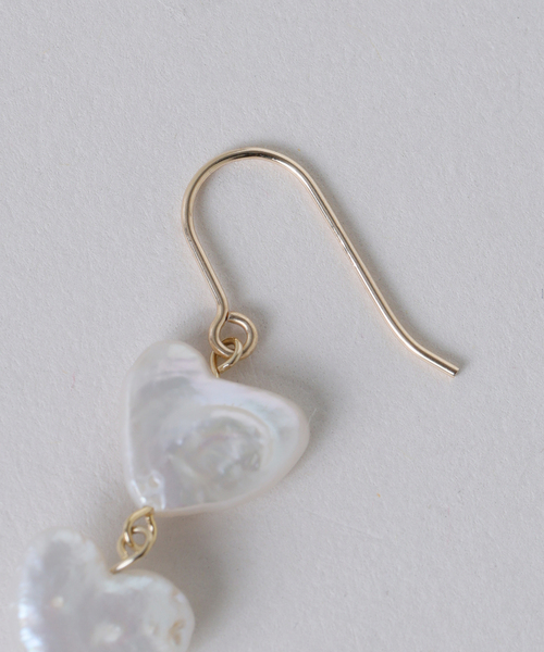 Noble（ノーブル）の「MIHOKO SAKAI/ミホコサカイ ハートパールピアス（ピアス（両耳用）・レディース・ホワイト・FREE）」の6枚目の写真