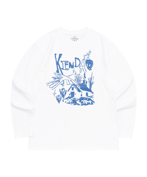 KENDA(ケンダ)の「ROUGH SKETCH LONG SLEEVE (WHITE)(Tシャツ/カットソー・メンズ・ホワイト・S/M)」の1枚目の写真