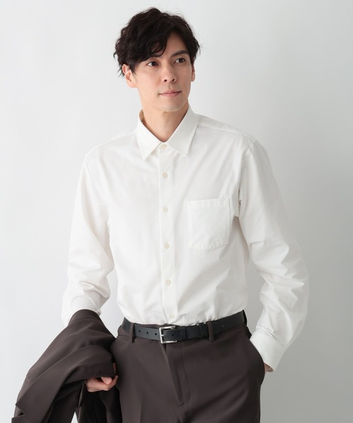 GLOBAL WORK（グローバルワーク）の「ストレッチジャージーシャツ/601054（シャツ/ブラウス・メンズ・ブルー/オフホワイト・X-LARGE/LARGE/MEDIUM/SMALL）」の5枚目の写真