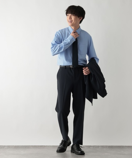 GLOBAL WORK（グローバルワーク）の「ストレッチジャージーシャツ/601054（シャツ/ブラウス・メンズ・ブルー/オフホワイト・X-LARGE/LARGE/MEDIUM/SMALL）」の11枚目の写真