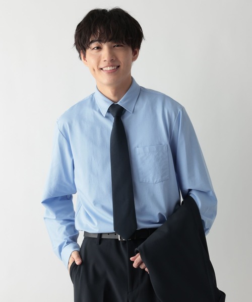 GLOBAL WORK（グローバルワーク）の「ストレッチジャージーシャツ/601054（シャツ/ブラウス・メンズ・ブルー/オフホワイト・X-LARGE/LARGE/MEDIUM/SMALL）」の14枚目の写真