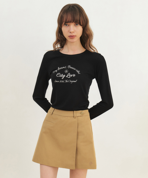 CITYBREEZE(シティブリーズ)の「ラップミニスカート_BEIGE(スカート・レディース・ベージュ・S/M)」の5枚目の写真