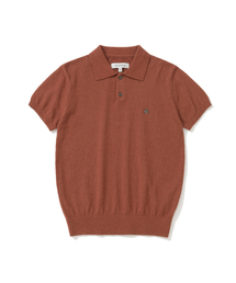 UNIFORM BRIDGE（ユニフォームブリッジ）の「boucle polo s/s knit(womens) brick（Tシャツ/カットソー）」