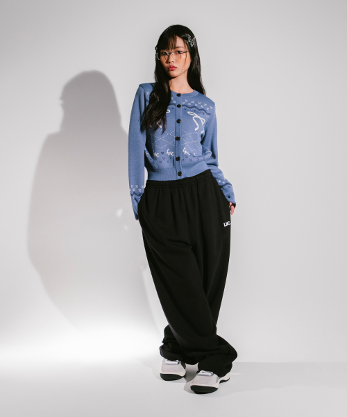 LMCの「WM RIBBON JACQUARD CARDIGAN blue(カーディガン/ボレロ・レディース・その他・S/M)」の2枚目の写真