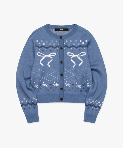 LMCの「WM RIBBON JACQUARD CARDIGAN blue(カーディガン/ボレロ・レディース・その他・S/M)」の4枚目の写真