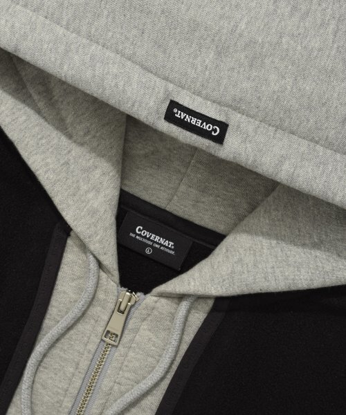 COVERNAT(カバーナット)の「レイヤードフリースフードパーカージャケットブラック(その他アウター・レディース・その他・SMALL/LARGE/MEDIUM/X-LARGE)」の3枚目の写真