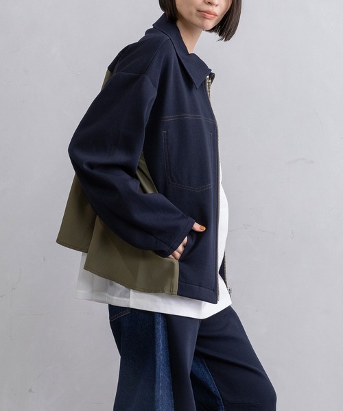 MARECHAL TERRE(マルシャルテル)の「コンビネーションジップブルゾン(ブルゾン・レディース・ブラック/チャコールグレー/グレー/ネイビー・MEDIUM)」の5枚目の写真